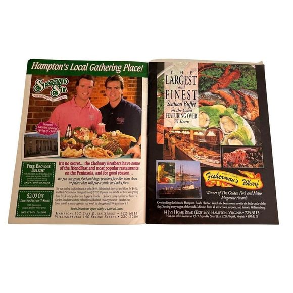 Historic Hampton Fishermans Wharf 1994 Visitors Guide Ad Advertisement Map Bookl - Picture 2 of 7